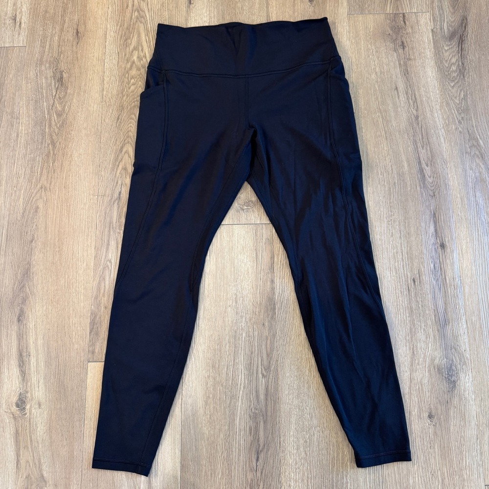 Lululemon High-Rise Tight 27" Inseam Black Everlux Leggings LW5IK3S Size 12